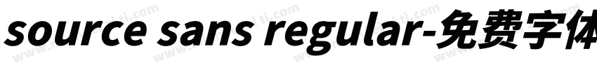 source sans regular字体转换